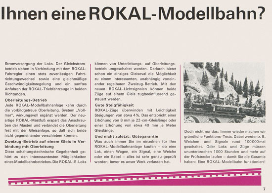 Rokal TT-Modelleisenbahn Katalog 1969