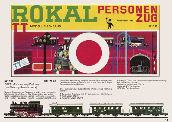 Rokal TT-Modelleisenbahn Katalog 1969