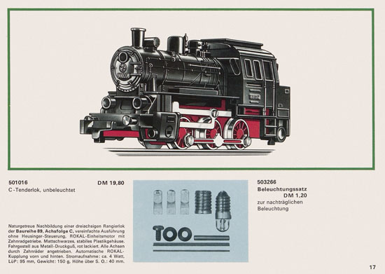 Rokal TT-Modelleisenbahn Katalog 1969