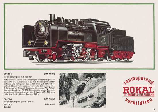 Rokal TT-Modelleisenbahn Katalog 1969