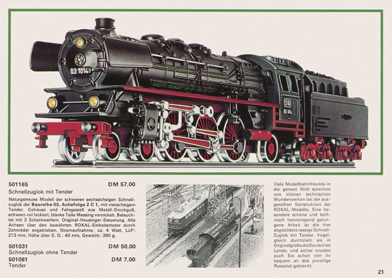 Rokal TT-Modelleisenbahn Katalog 1969