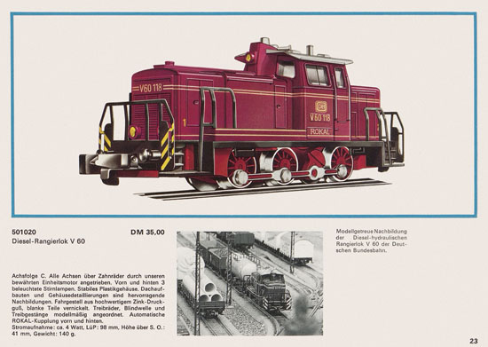 Rokal TT-Modelleisenbahn Katalog 1969