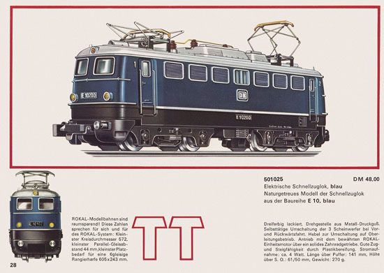 Rokal TT-Modelleisenbahn Katalog 1969