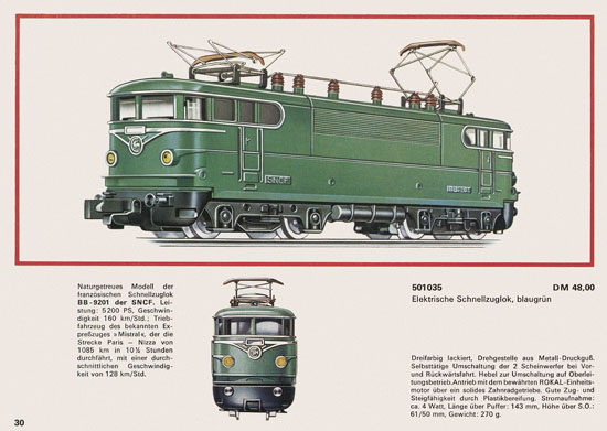 Rokal TT-Modelleisenbahn Katalog 1969