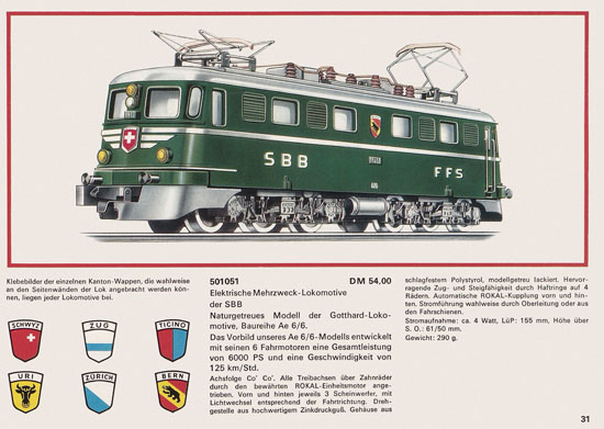 Rokal TT-Modelleisenbahn Katalog 1969