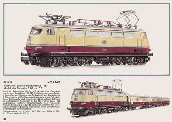 Rokal TT-Modelleisenbahn Katalog 1969