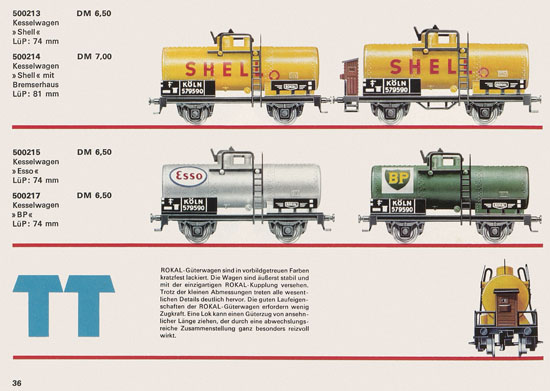 Rokal TT-Modelleisenbahn Katalog 1969