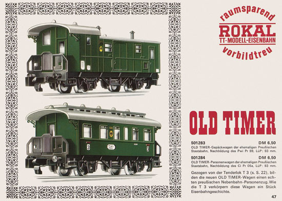 Rokal TT-Modelleisenbahn Katalog 1969