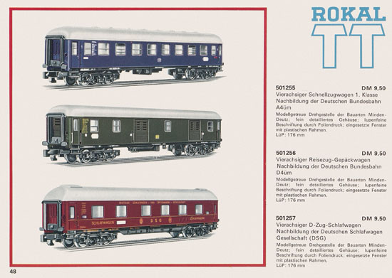 Rokal TT-Modelleisenbahn Katalog 1969