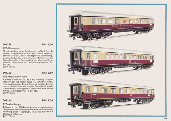 Rokal TT-Modelleisenbahn Katalog 1969