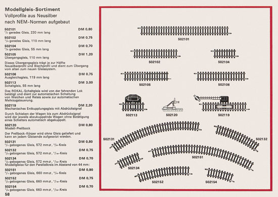 Rokal TT-Modelleisenbahn Katalog 1969