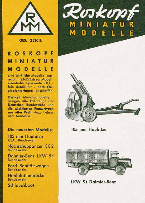 Roskopf Miniatur-Modelle 1960