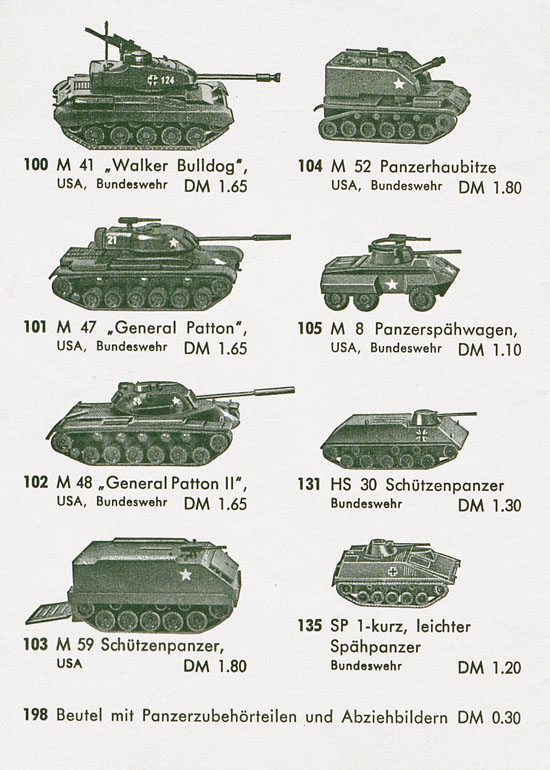 Roskopf Miniatur-Modelle 1960