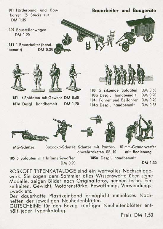 Roskopf Miniatur-Modelle 1960