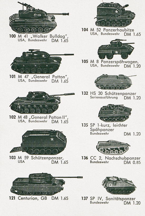 Roskopf Miniatur-Modelle 1961-1962