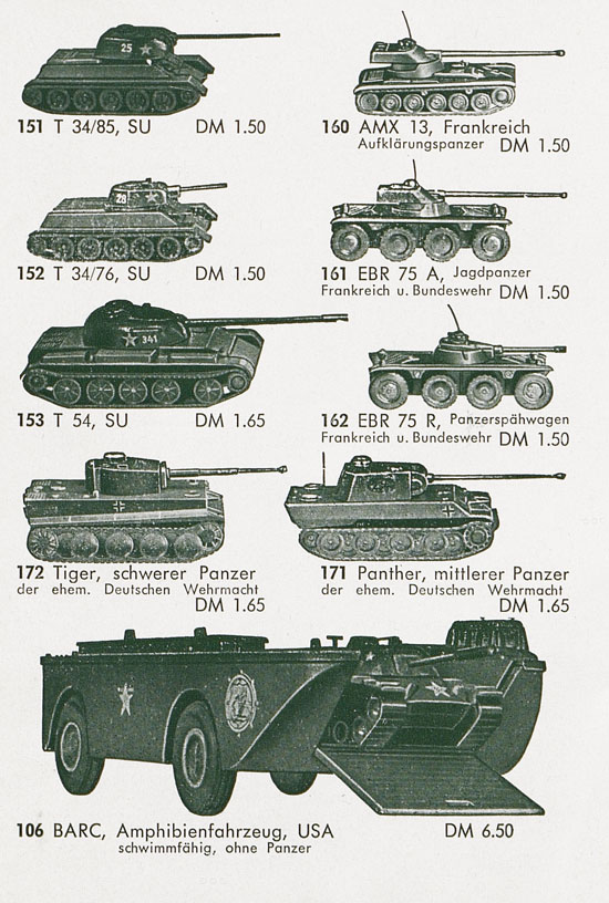 Roskopf Miniatur-Modelle 1961-1962