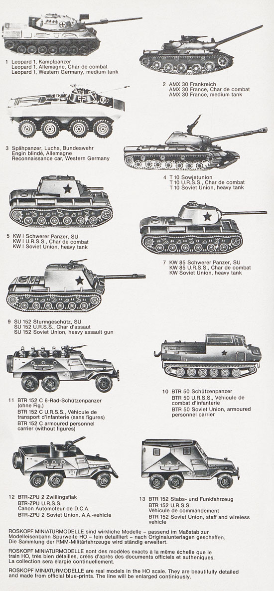 Roskopf Miniatur-Modelle 1985