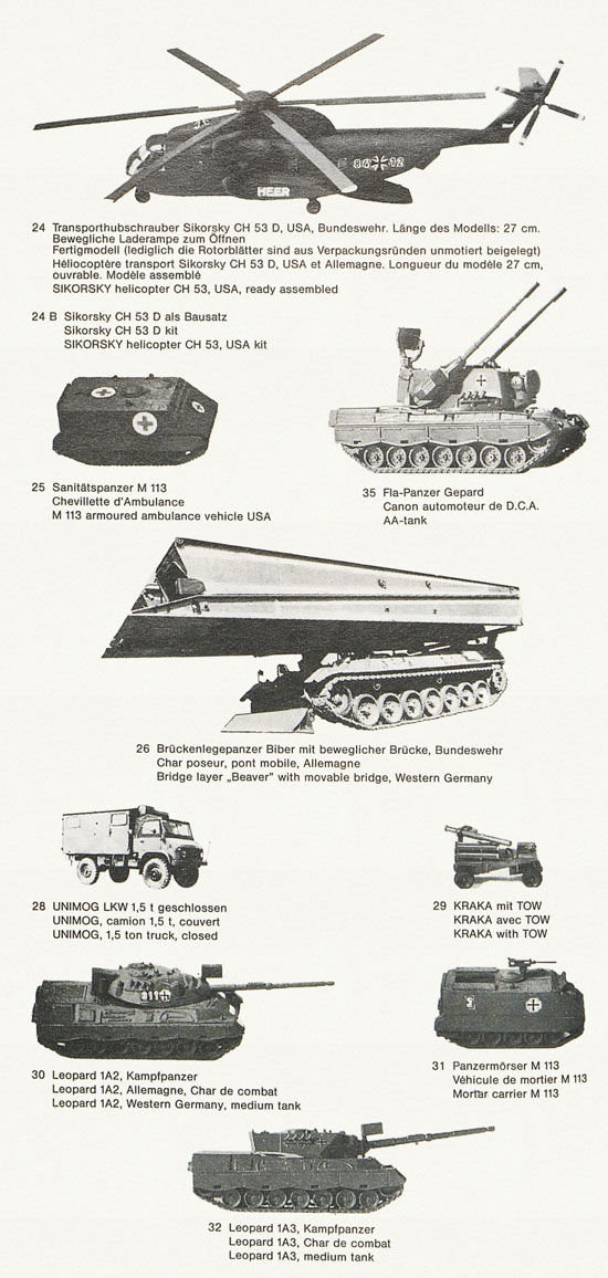 Roskopf Miniatur-Modelle Katalog 1981