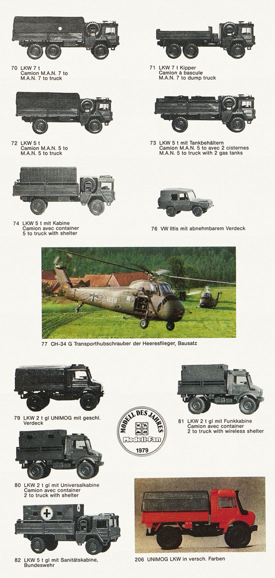 Roskopf Miniatur-Modelle Katalog 1981