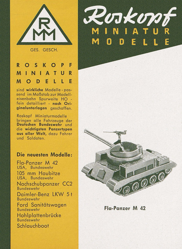 Roskopf Miniatur-Modelle Prospekt 1962