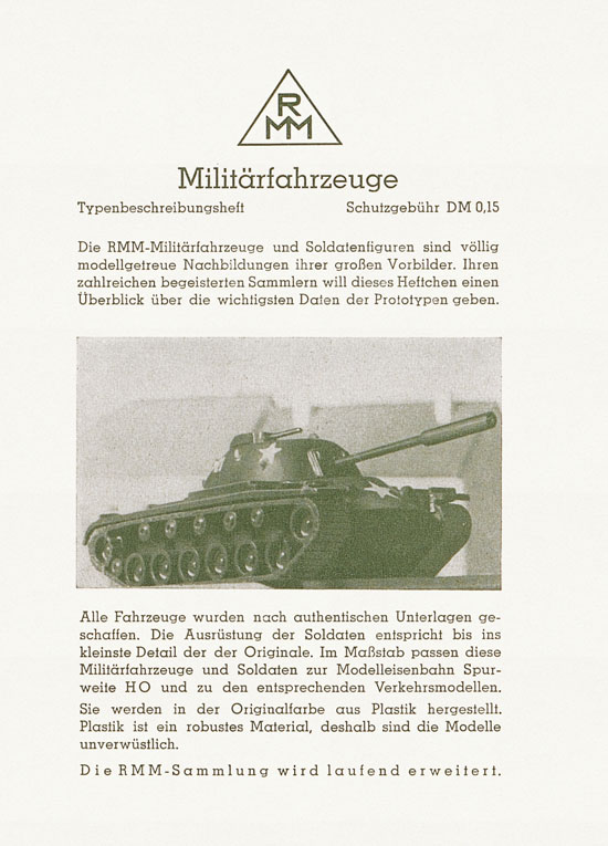 Roskopf Militärfahrzeuge Typenbeschreibungsheft 1958