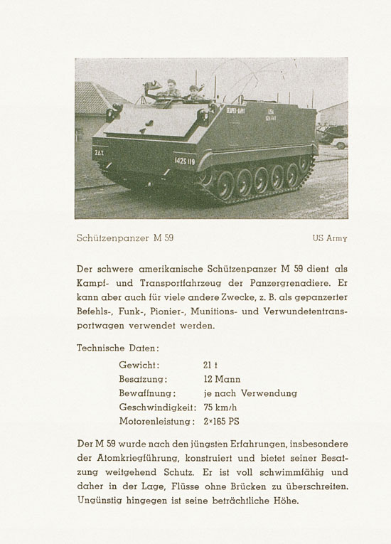 Roskopf Militärfahrzeuge Typenbeschreibungsheft 1958