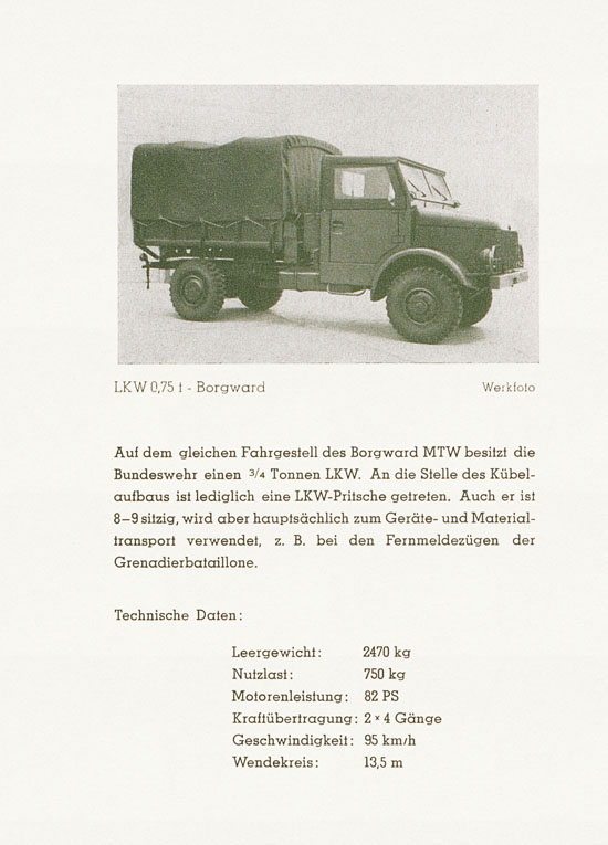 Roskopf Militärfahrzeuge Typenbeschreibungsheft 1958