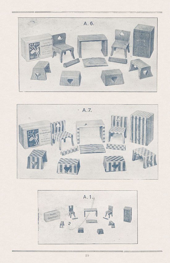 Sawinsky Geduldspiele - Beschäftigungsspiele und Lehrmittel Preisliste 1912