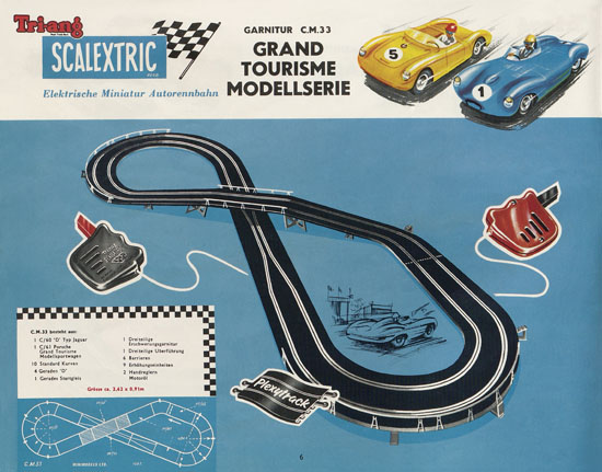 Scalextric Elektrisches Miniatur Autorennen Katalog 1963