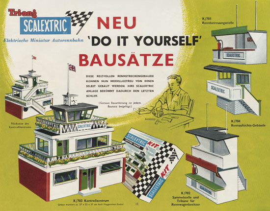 Scalextric Elektrisches Miniatur Autorennen Katalog 1963