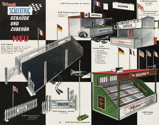 Scalextric Elektrisches Miniatur Autorennen Katalog 1963