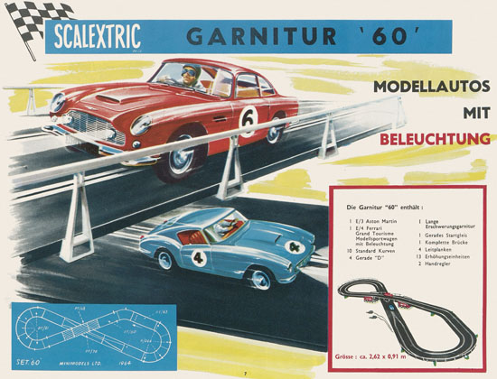 Scalextric Elektrisches Miniatur Autorennen Katalog 1964