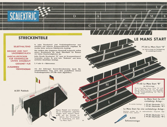 Scalextric Elektrisches Miniatur Autorennen Katalog 1964