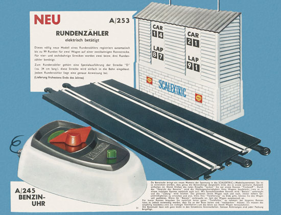 Scalextric Elektrisches Miniatur Autorennen Katalog 1964