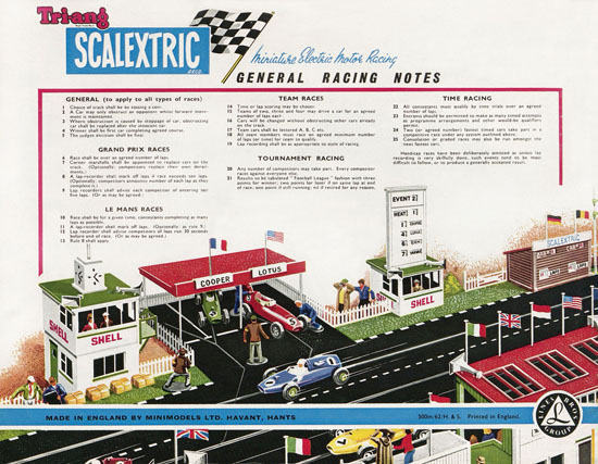 Scalextric Miniature Electric Motor Racing 1962