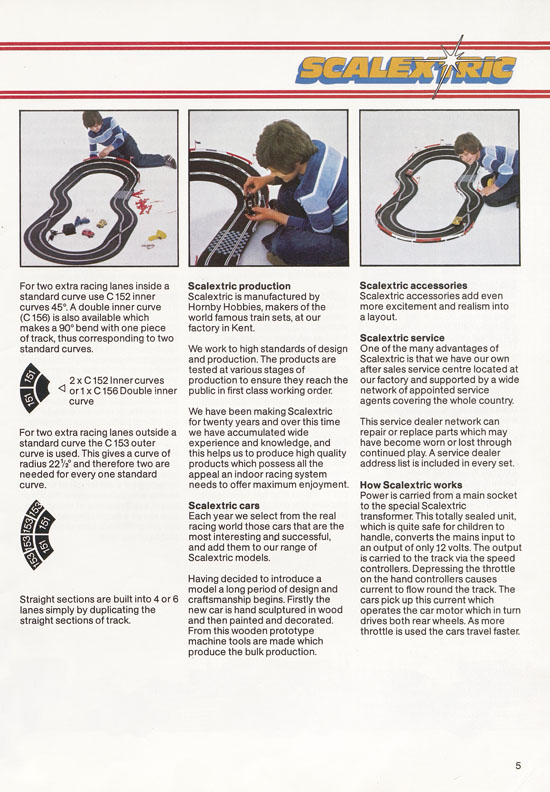 Scalextric Electric Motor Racing catalogue 1979