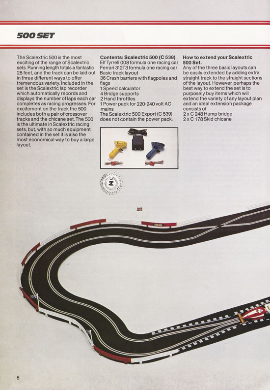 Scalextric Electric Motor Racing catalogue 1979