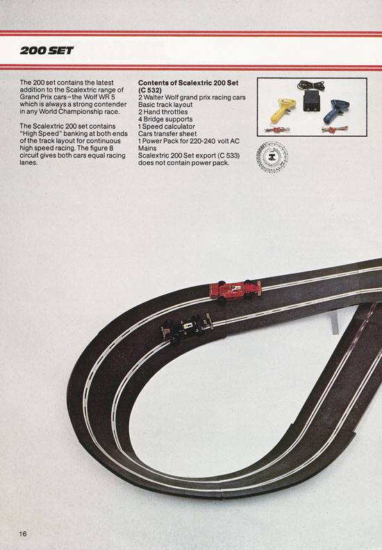 Scalextric Electric Motor Racing catalogue 1979