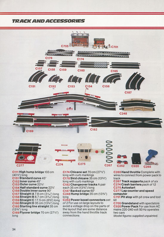 Scalextric Electric Motor Racing catalogue 1979