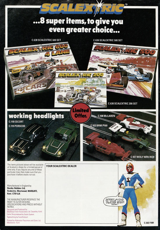 Adventures with Scalextric catalogue 1981