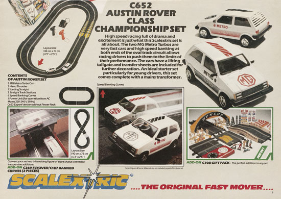 Scalextric Electric Motor Racing catalogue 1984