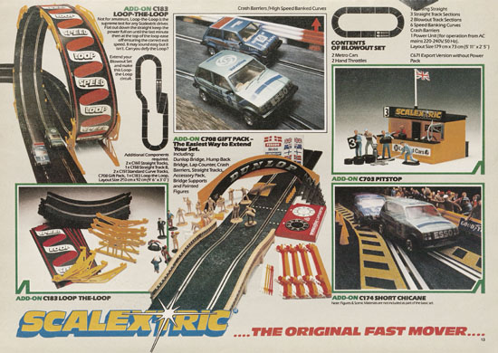 Scalextric Electric Motor Racing catalogue 1984