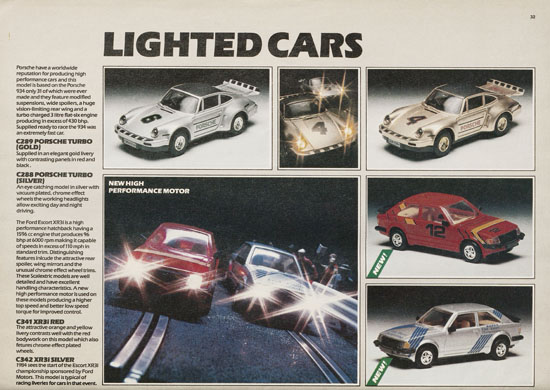 Scalextric Electric Motor Racing catalogue 1984