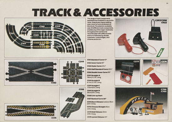 Scalextric Electric Motor Racing catalogue 1984