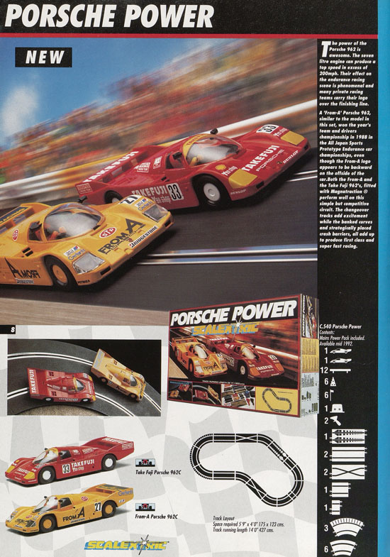 Scalextric Electric Motor Racing catalogue 1992