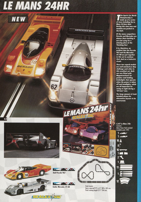 Scalextric Electric Motor Racing catalogue 1992