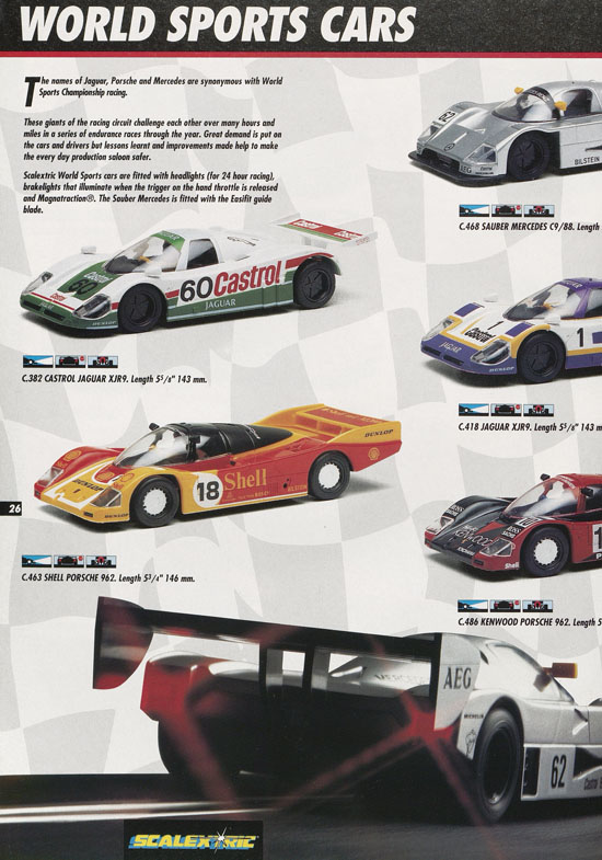 Scalextric Electric Motor Racing catalogue 1992