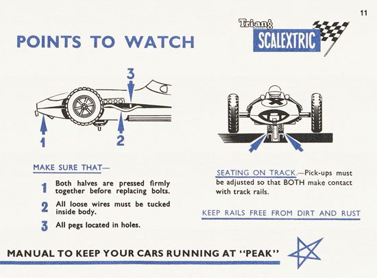 Scalextric Instruction manual 1962