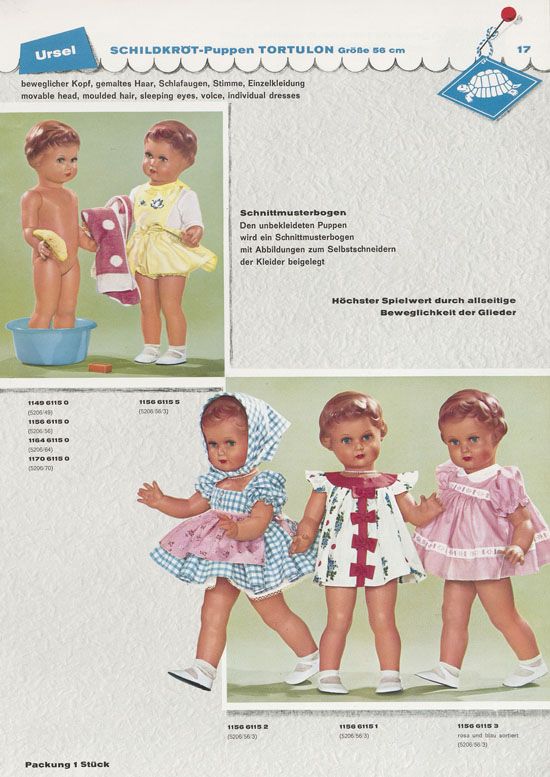 Schildkröt-Puppen Katalog 1962