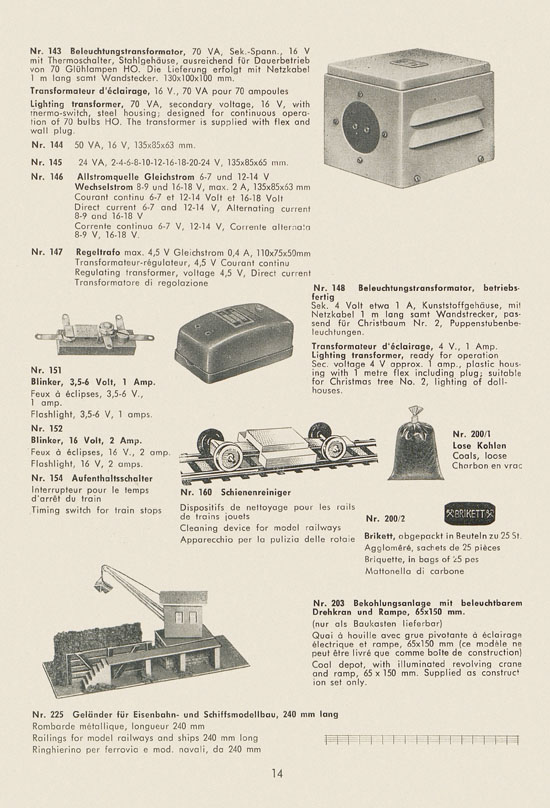 Schneider Modellbahnzubehör 1967